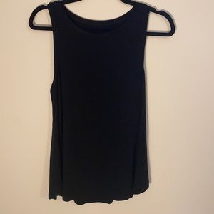 Black American eagle flowy tank top